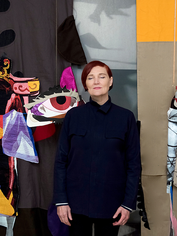 <p style="text-align: justify;"><strong>Sally Smart</strong> (b. Quorn, Australia) is recognized internationally for large-scale cut-out assemblage installations and increasingly, performance. Her practice engages identity politics and the relationships between the body, thought and culture, including transnational ideas that have shaped cultural history. Smart&rsquo;s most recent work includes artisan embroideries as assemblage elements. In her project <em>The Choreography of Cutting </em>she re-imagines and encapsulates a dynamic discourse between the historical and contemporary avantgarde, using experimental performance, costume design and visual art forms, mapping multiple ideas, temporalities and space; a materialisation of thought, gesture and action. The recipient of numerous awards, Smart is currently holding a position as Vice-Chancellor&rsquo;s Professorial Fellow at the University of Melbourne and also as board member of the National Association for the Visual Arts (NAVA). Recent projects include her Art Collaboration with Italian fashion house Marni for the 2017 Pre-Fall Woman&rsquo;s and the Men&rsquo;s Fall-Winter Collections; <em>Performance/ Punakawan/ Chout (The Choreography of Cutting)</em> at the Art Gallery of South Australia, Adelaide in 2017; <em>The Choreography of Cutting</em> at Postmasters Gallery, New York (2016); <em>Odyssey: Navigating Nameless Seas</em> at the Singapore Art Museum (2016); <em>Conversation: Endless Acts of Human History</em> (w. Entang Wiharso) at the Galeri Nasional Indonesia in Jakarta (2016); the 2014 Adelaide Biennial of Australian Art; <em>Negotiating this World</em> at the National Gallery of Victoria in Melbourne (2013) and <em>The Pedagogical Puppet</em> at the Contemporary Galleries of the University of Connecticut in the US (2012). Smart is living and working in Melbourne, Australia. Her work is represented in significant public and private collections worldwide.</p>
<p>photographed by Gregory Lorenzutti</p>